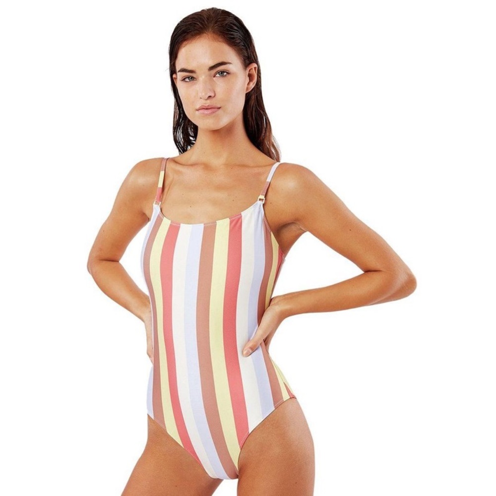 SOLID & STRIPED Nina Swimsuit Multi Color One Piece NEW Resort Beach Size Small